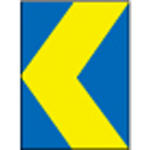 蛍光ゼブラシート 青黄 410x300｜工事看板・用品・安全保安用品の安全市場