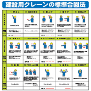 建設用クレーンの標準合図法 H870 工事看板 用品 安全保安用品の安全市場