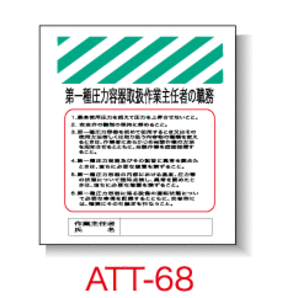 第1種圧力容器取扱作業主任者の職務 工事看板 用品 安全保安用品の安全市場